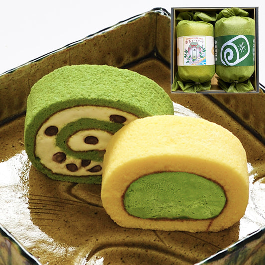 宇治抹茶ロールケーキセット（濃茶ロール・宇治抹茶ロール）
