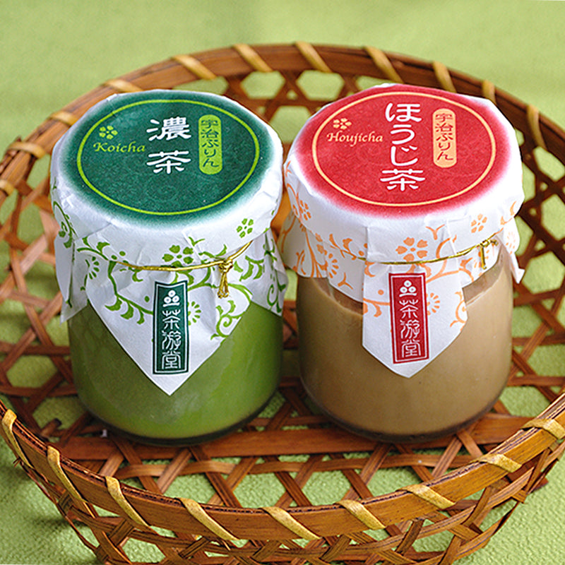 宇治プリン濃茶ほうじ茶メイン